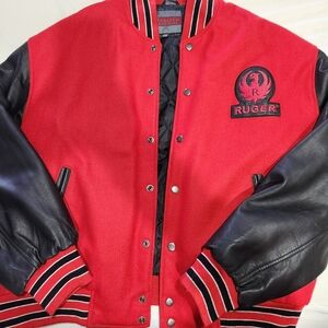 Ruger Red and Black Varsity Jacket